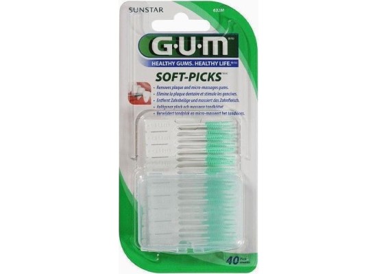 Gum Soft Picks Μεσοδόντιες Οδοντογλυφίδες Extra Large Πράσινες 40τμχ 