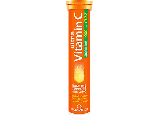 Vitabiotics Ultra Vitamin C 1000mg Fizz Βιταμίνη C σε Αναβράζουσα Μορφή 20 Αναβράζοντα Δισκία