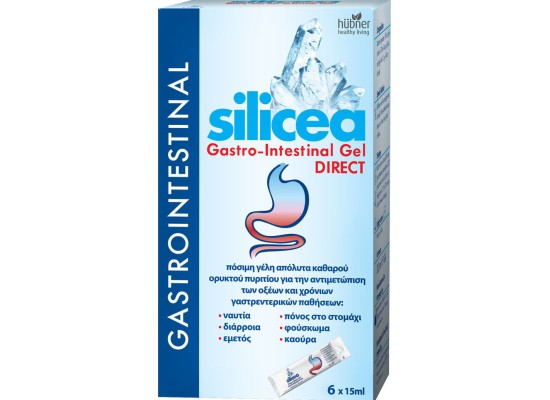 Silicea Gastro-Intestinal Gel Direct για Άμεση Αντιμετώπιση Οξέων & Χρόνιων Γαστρεντερικών Παθήσεων 6 x15ml