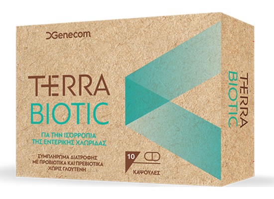 Genecom Terra Biotic με Προβιοτικά και Πρεβιοτικά 10 κάψουλες  