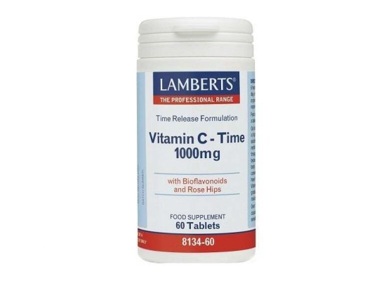 Lamberts Vitamin C Time 1000mg Συμπλήρωμα Διατροφής με Βιταμίνη C για Τόνωση του Οργανισμού και Ενίσχυση του Ανοσοποιητικού 60 Ταμπλέτες