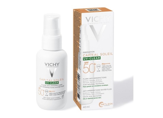 Vichy Capital Soleil UV-Clear SPF 50 Αντηλιακό Προσώπου κατά των Ατελειών 40ml