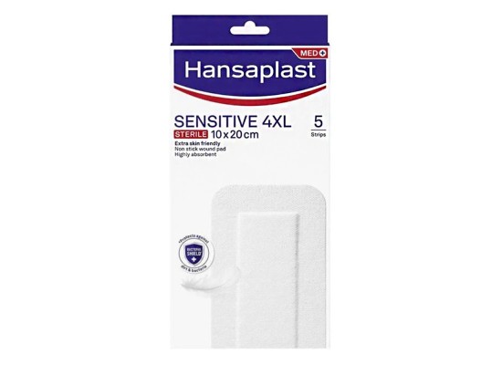 Hansaplast Sensitive 4XL Αποστειρωμένα Αυτοκόλλητα Επιθέματα 10x20cm 5τμχ 