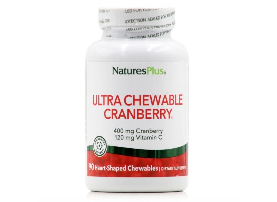 Nature's Plus Ultra Chewable Cranberry Συμπλήρωμα Διατροφής για τη Στήριξη του Ουροποιητικού Συστήματος 90 ταμπλέτες
