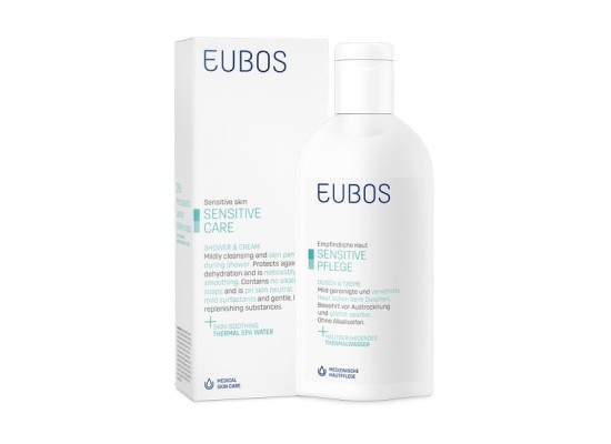 EUBOS Sensitive Care Shower & Cream Απαλό Υγρό Καθαρισμού Για Ευαίσθητες Επιδερμίδες 200ml