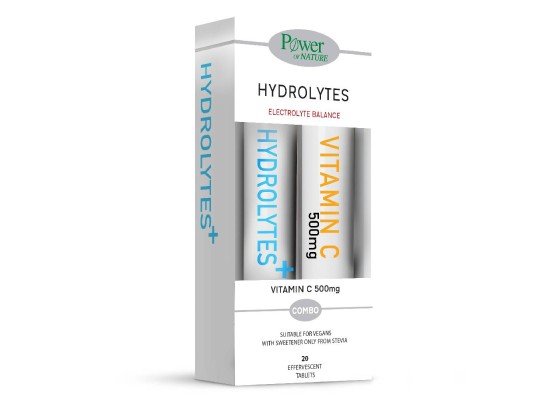 Power Health Hydrolytes Συμπλήρωμα Διατροφής Ηλεκτρολυτών & Vitamin C 500mg 2Χ20 αναβράζοντα δισκία