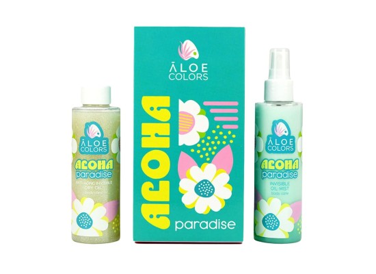  Aloe Colors Aloha Paradise Set με Ενυδατικό Σπρέι Σώματος & Ενυδατικό Έλαιο για Σώμα & Μαλλιά 150ml