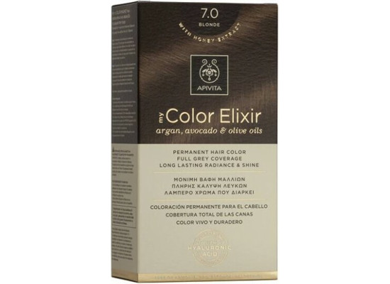 Apivita My Color Elixir Σετ Βαφή Μαλλιών Χωρίς Αμμωνία 7.0 Φυσικό Ξανθό 125ml