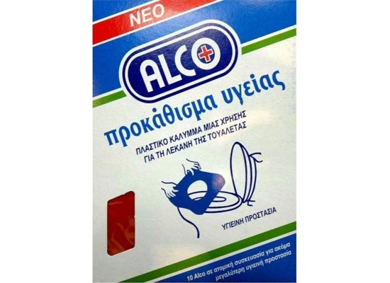 ALCO Plastic Seat Cover Πλαστικό Κάλυμμα Λεκάνης Μιας Χρήσης 10τμχ