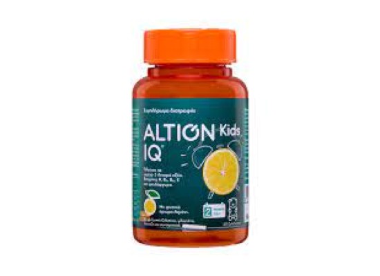 ALTION Kids IQ Συμπλήρωμα Διατροφής με Ω3 Λιπαρά Οξέα, Βιταμίνες & Ψευδάργυρο 60 Ζελεδάκια 