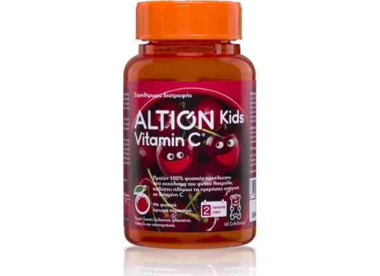 ALTION Kids Vitamin C Συμπλήρωμα Διατροφής με Βιταμίνη C για Ενίσχυση του Ανοσοποιητικού Συστήματος 60 Ζελεδάκια
