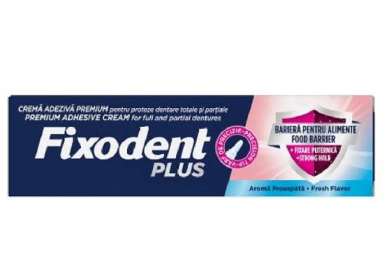 Fixodent Plus Food Barrier Fresh Στερεωτική Κρέμα για Τεχνητή Οδοντοστοιχία 40gr