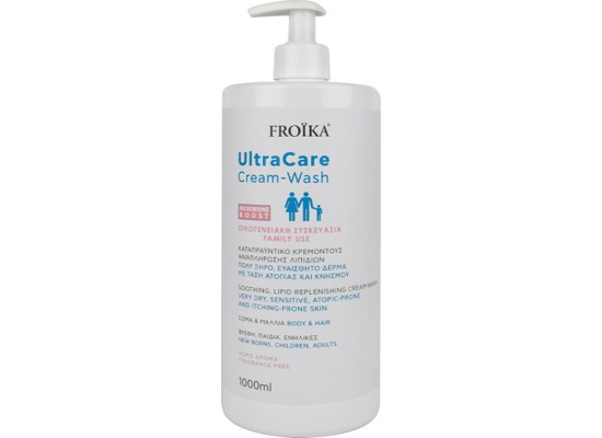 FROIKA Ultracare Cream Wash Καταπραϋντικό Κρεμοντούς 1000ml