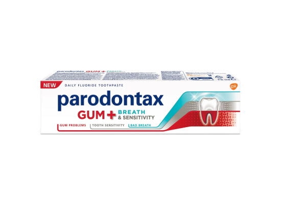 PARODONTAX Gum & Breath Sensitivity Οδοντόκρεμα για Υγιή Ούλα & Δροσερή Αναπνοή 75ml