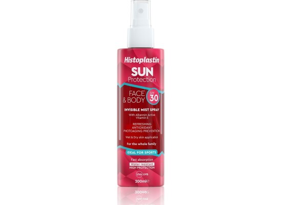 Histoplastin Sun Protection Αντηλιακή Λοσιόν Προσώπου & Σώματος SPF30 σε Spray 200ml