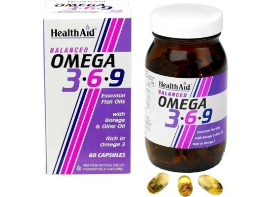 Health Aid Omega 3-6-9 Συμπλήρωμα Διατροφής Τριπλού Συνδυασμού για Πλήρη Κάλυψη σε Ωμέγα Λιπαρά 60 κάψουλες