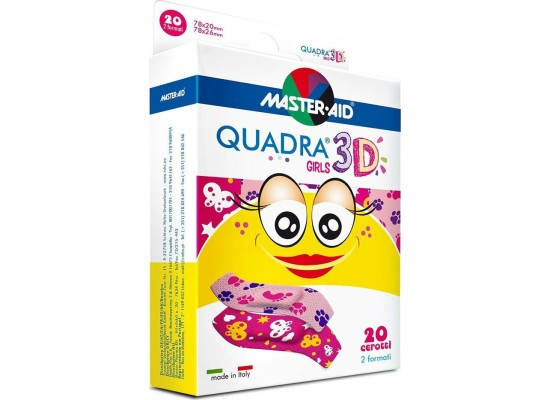 Master Aid Quadra 3D Girls Παιδικά Επιθέματα Πληγών 20τμχ
