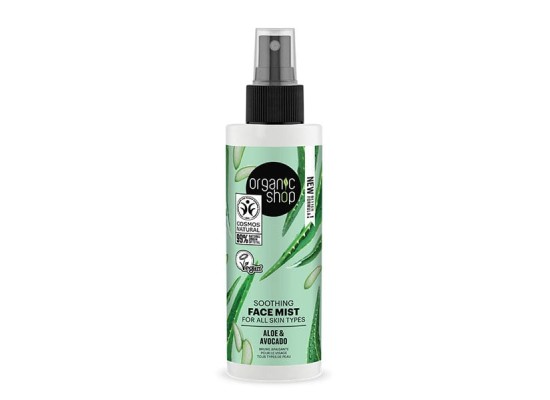 Organic Shop Soothing Face Mist Aloe & Avocado Σπρέι Ανακούφισης Προσώπου 150ml