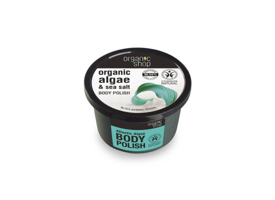 NATURA SIBERICA Shop Body Polish Atlantic Algae Αναζωογονητικό Scrub Σώματος με Βιολογικά Φύκια & Φυσικό Θαλασσινό Αλάτι 250ml 
