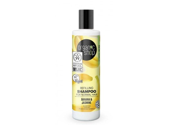 Organic Shop Banana & Jasmine Σαμπουάν για Ενυδάτωση για Κανονικά Μαλλιά 280ml