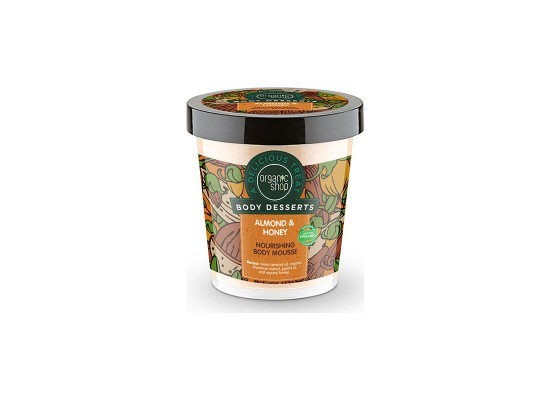 NATURA SIBERICA Organic Shop Body Desserts Almond & Honey Ενυδατική Mousse Σώματος 450ml 