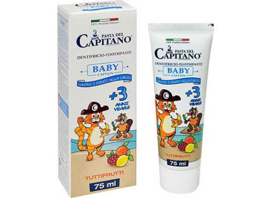 PASTA DEL CAPITANO Οδοντόκρεμα Baby με Γεύση Tutti Frutti 75ml 