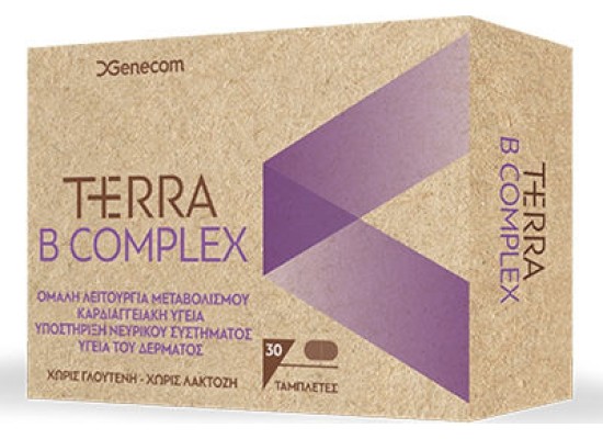 TERRA B Complex Συμπλήρωμα Διατροφής Σύμπλεγμα Βιταμινών B 30 ταμπλέτες