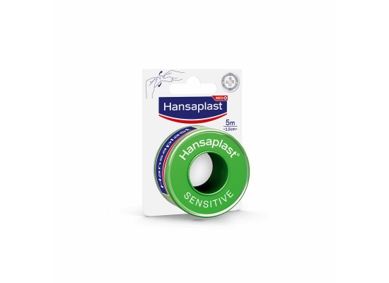 Hansaplast Αυτοκόλλητη Υποαλλεργική Επιδεσμική Ταινία Sensitive 2,50cmX5m 1τμχ