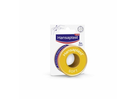 Hansaplast 92325 Αυτοκόλλητη Υποαλλεργική Επιδεσμική Ταινία Soft 2,5cm x 5m 1τμχ