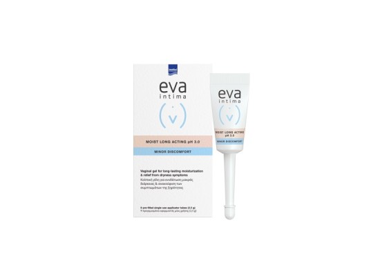 Intermed Eva Intima Moist Long Acting pH 3.0 Κολπική Γέλη κατά της Ξηρότητας για Ενυδάτωση Μακράς Διαρκείας 9 εφαρμοστές