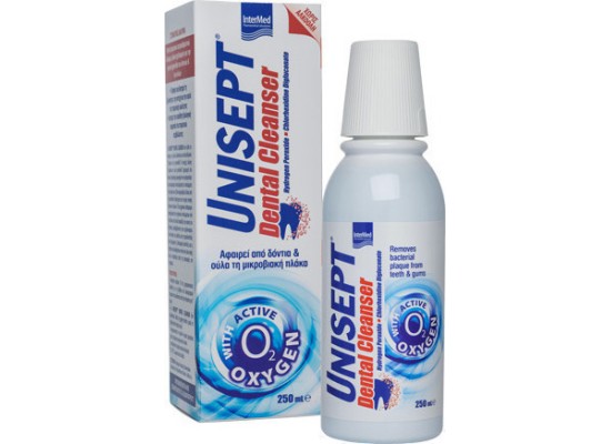 INTERMED Unisept Dental Cleanser Στοματικό Διάλυμα Καθημερινής Προστασίας κατά της Πλάκας & της Κακοσμίας 250ml