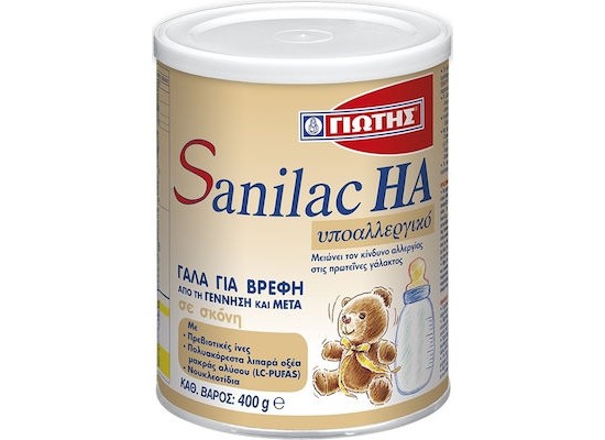 ΓΙΩΤΗΣ Sanilac HA Υποαλλεργικό Γάλα σε Σκόνη από τη Γέννηση 400gr