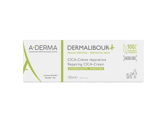 A-DERMA Dermalibour Cica-Cream Επανορθωτική, Εξυγιαντική Κρέμα για το Ερεθισμένο, Ευαίσθητο Δέρμα  100ml
