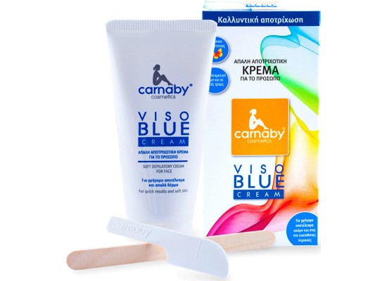 CARNABY Viso Blue Cream Απαλή Αποτριχωτική Κρέμα για το Πρόσωπο 60ml