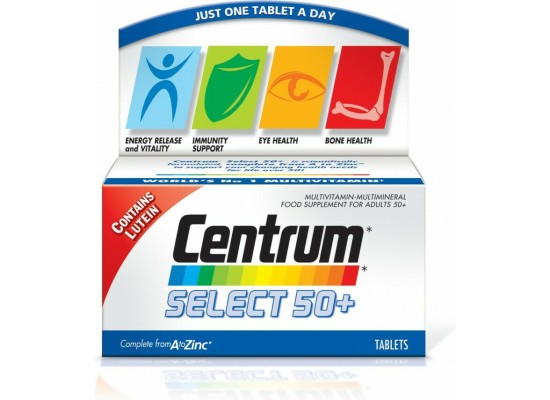 Centrum Select 50+ Συμπλήρωμα Διατροφής με Βιταμίνες & Μεταλλικά Στοιχεία για Ενήλικες 50 Ετών & άνω 30 ταμπλέτες