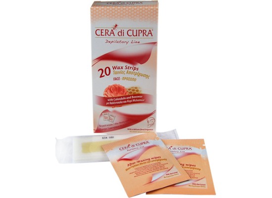 CERA DI CUPRA Wax Face Strips Ταινίες Αποτρίχωσης Προσώπου 20τμχ