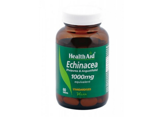 HEALTH AID Echinacea Συμπλήρωμα Διατροφής Εχινάκειας για την Ενίσχυση του Ανοσοποιητικού1000MG 60TABS