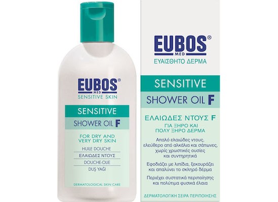 Eubos Sensitive Care Shower Oil F ελαιώδες Ντουζ Καθαρισμού για το Ευαίσθητο, Ξηρό Δέρμα 200ML