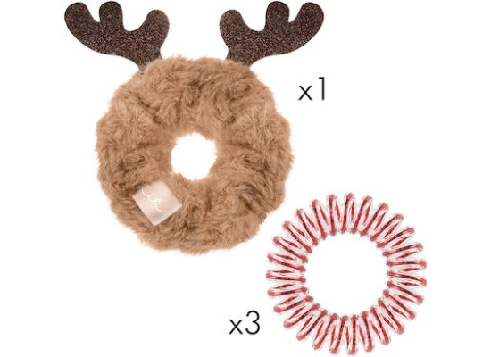 Invisibobble Nose Scrunchy Μαλλιών Κόκκινο 4τμχ