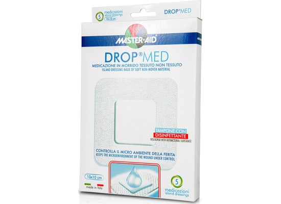 MASTER AID Αυτοκόλλητα Επιθέματα Drop Med 10x10cm 5τμχ