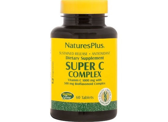 Nature's Plus Super C Complex 1000mg Συμπλήρωμα Διατροφής με Βιταμίνη C για την Ενίσχυση του Ανοσοποιητικού 60 ταμπλέτες