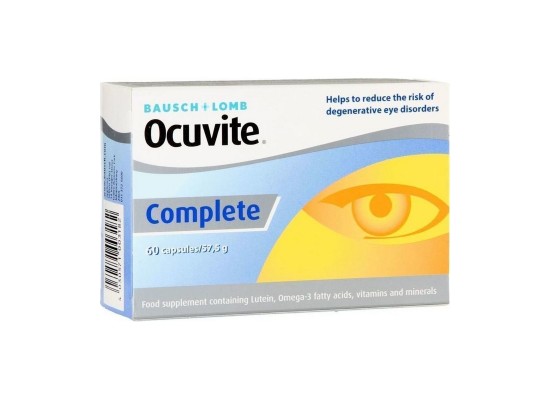 BAUSCH & LOMB Ocuvite Lutein Forte Συμπλήρωμα Διατροφής με Λουτεϊνη & Ψευδάργυρο για τη Διατήρηση της Φυσιολογικής Όρασης 60 κάψουλες