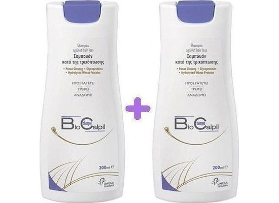 Omega Pharma Biocalpil Σαμπουάν κατά της Τριχόπτωσης για Εύθραυστα Μαλλιά (2x200ml) 400ml
