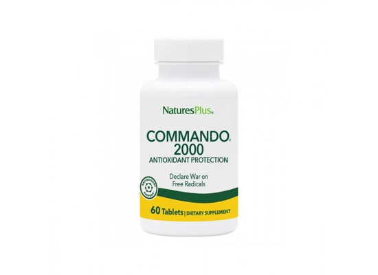Nature's Plus Commando 2000 Συμπλήρωμα Διατροφής  με Ισχυρή Αντιοξειδωτική Δράση 60 ταμπλέτες 