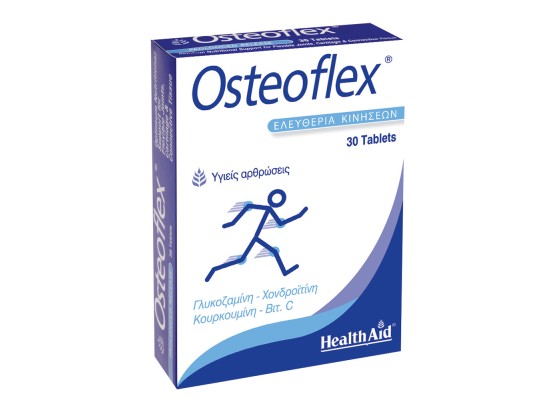 HEALTH AID Osteoflex Συμπλήρωμα Διατροφής με Γλυκοζαμίνη & Χονδροϊτίνη για την Υγεία Οστών & Χόνδρων 30 ταμπλέτες