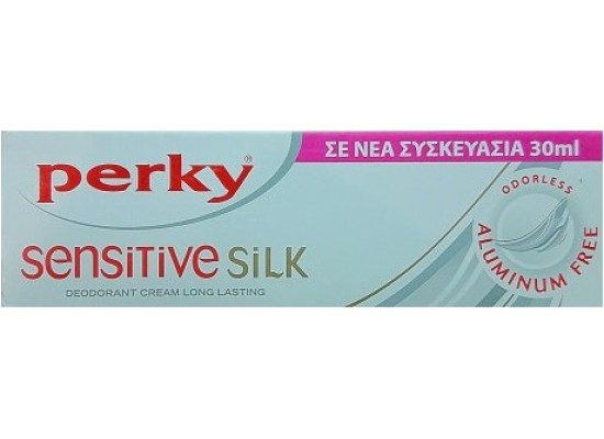 PERKY Sensitive Silk Deodorant Cream Αποσμητικό Σώματος σε Μορφή Κρέμας 30ml