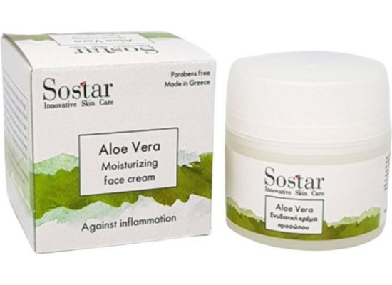 Sostar Focus Καταπραϋντική Ενυδατική Κρέμα Προσώπου Ημέρας για Μικτές Επιδερμίδες με Υαλουρονικό Οξύ & Aloe Vera 50ml