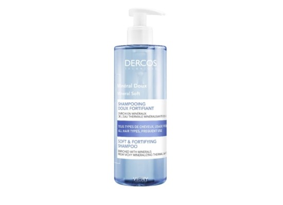 Vichy Dercos Mineral Soft Σαμπουάν Καθημερινής Χρήσης για Όλους τους Τύπους Μαλλιών 400ml