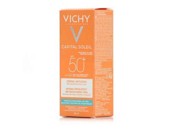 Vichy Capital Soleil Αντηλιακή Κρέμα Με Βελούδινη Υφή SPF50+ 50ml