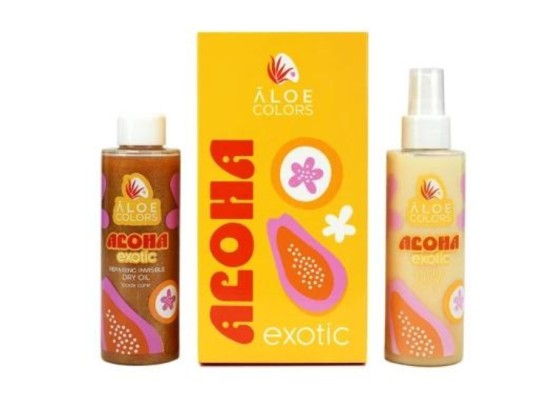 Aloe Colors Aloha Exotic Set με Ενυδατικό Σπρέι Σώματος & Ενυδατικό Έλαιο για Σώμα & Μαλλιά 150ml